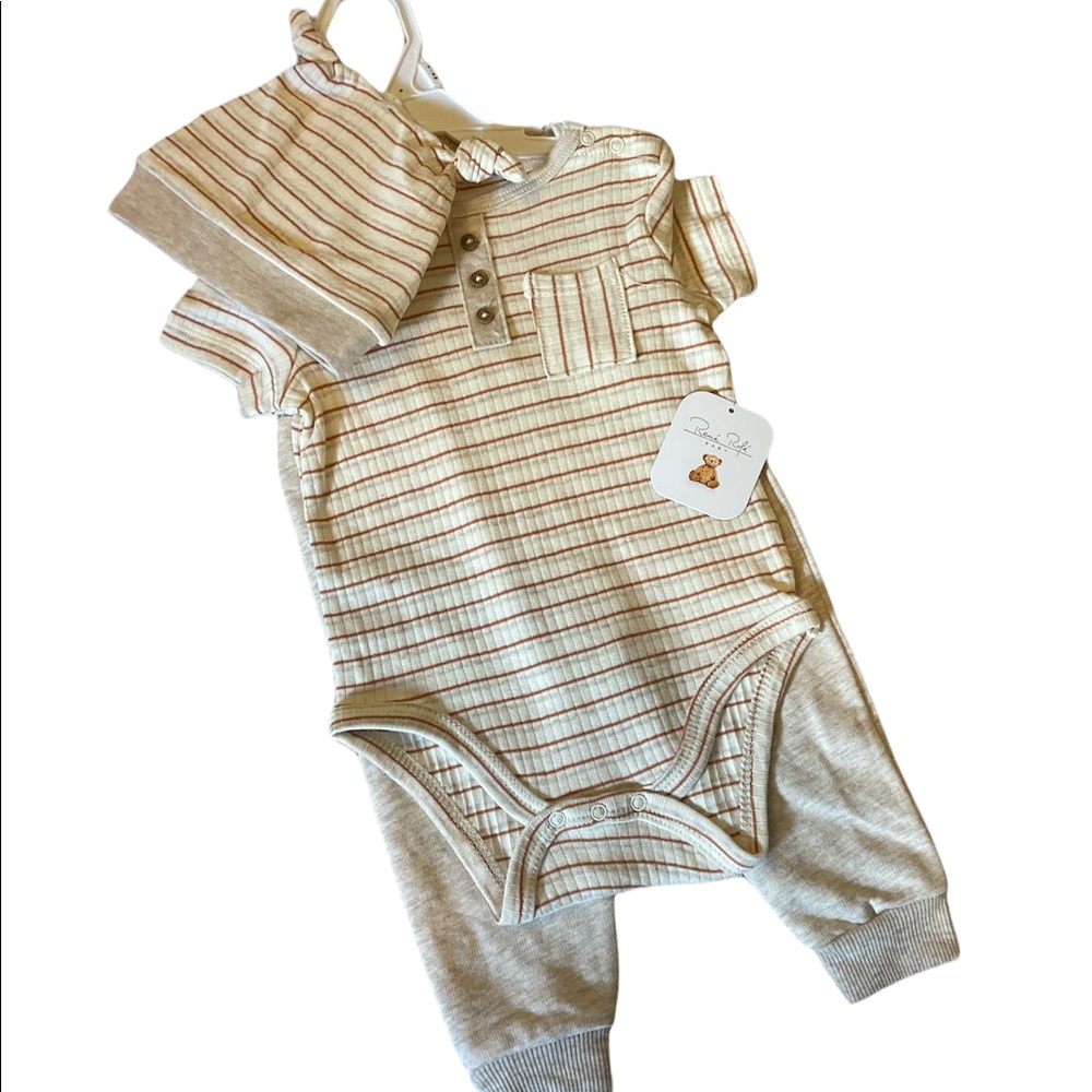 🟣2/$10 Super cute 3 piece striped matching set